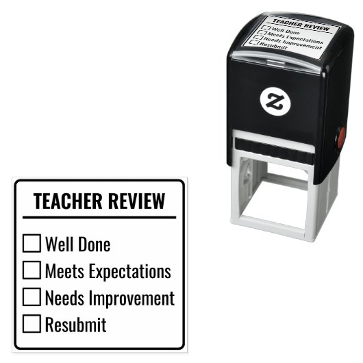 Teacher Grading Assignment Checklist Feedback Zelfinktende Stempel (In situ)