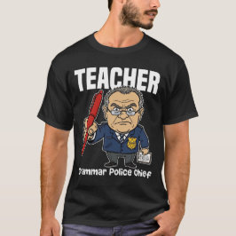 TEACHER - GRAMMAR POLICE CHIEF T-SHIRT