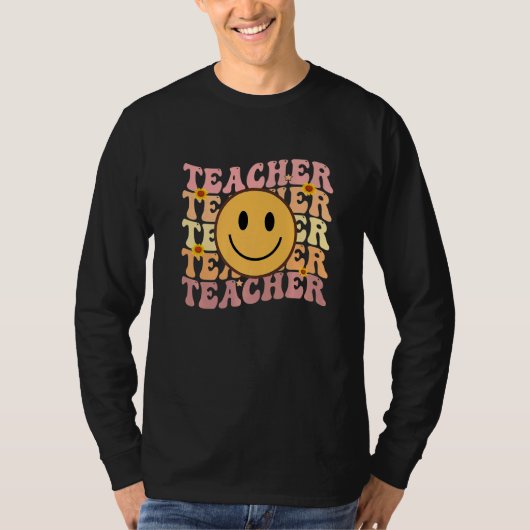 Teacher Groovy Retro Hippie  3 T-shirt (Voorkant)
