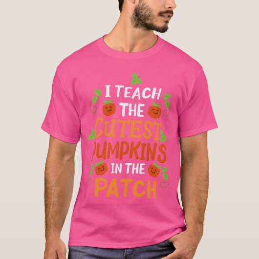 Teacher Halloween Pumpkin Halloween Costume funny T-shirt (Voorkant)