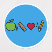 Teacher Heartbeat Reward Stickers - Klaslokaal (Design 1)