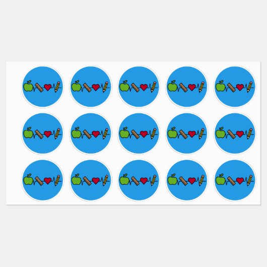 Teacher Heartbeat Reward Stickers - Klaslokaal (Vel)