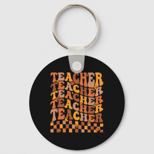 Teacher Herfst Autumn Vibes Terug naar School Mapl Sleutelhanger