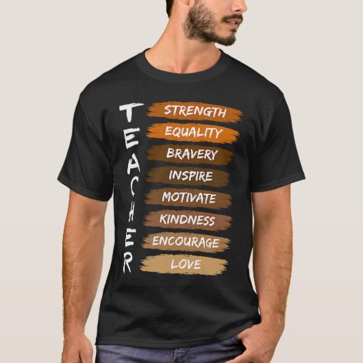 Teacher History Black History Africa T-shirt (Voorkant)