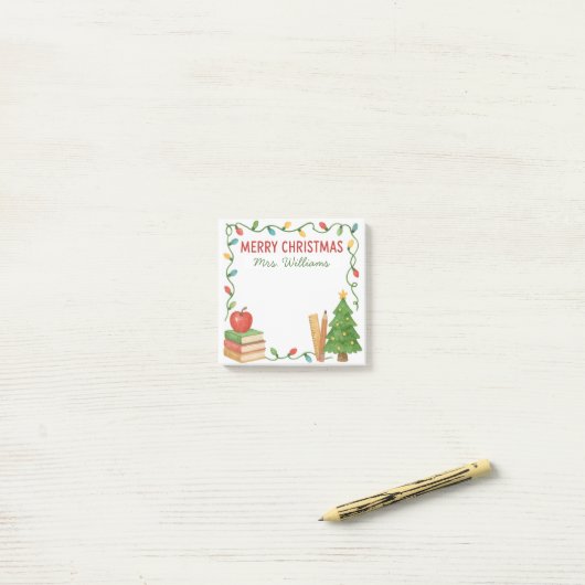 Teacher Holiday Christmas Sticky Notes (Op bureau)