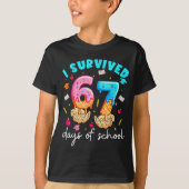 Teacher I Survived 67 Days Of School Funny Meme Ba T-shirt (Voorkant)