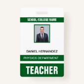Teacher ID Card  Badge (Voorkant)