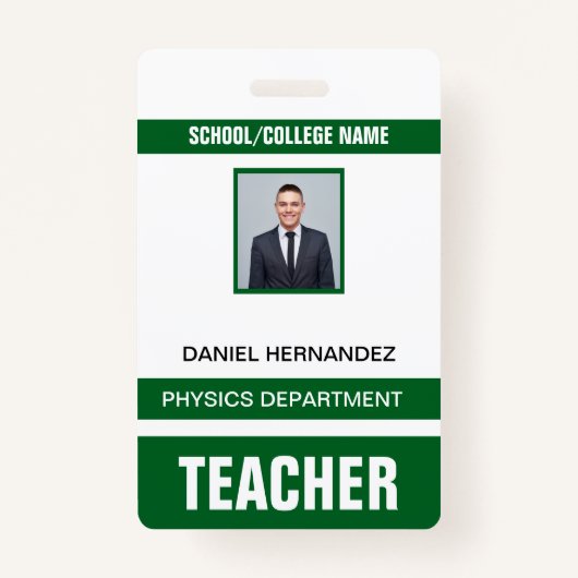 Teacher ID Card  Badge (Voorkant)