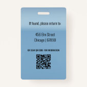 Teacher ID Card  Badge (Achterkant)