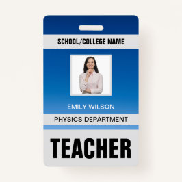 Teacher ID Kaart Badge