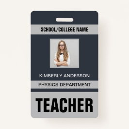 Teacher ID Kaart Badge