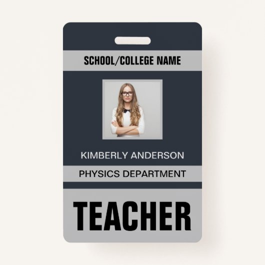 Teacher ID Kaart Badge (Voorkant)