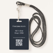 Teacher ID Kaart Badge (Achterkant met draagriem)