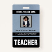 Teacher ID Kaart Badge (Voorkant)