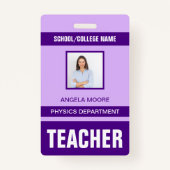 Teacher ID Kaart Badge (Voorkant)