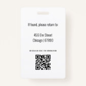 Teacher ID Kaart Badge (Achterkant)