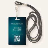 Teacher ID Kaart Badge (Achterkant met draagriem)