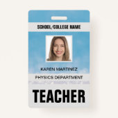 Teacher ID Kaart Badge (Voorkant)