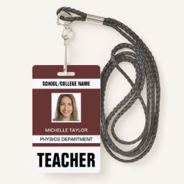 Teacher ID Kaart Badge
