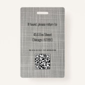 Teacher ID Kaart Badge (Achterkant)