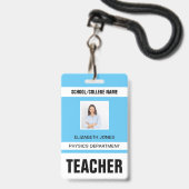 Teacher ID Kaart Badge (Front with Lanyard)