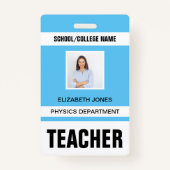 Teacher ID Kaart Badge (Voorkant)
