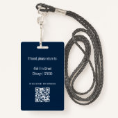 Teacher ID Kaart Badge (Achterkant met draagriem)