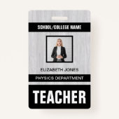 Teacher ID Kaart Badge (Voorkant)