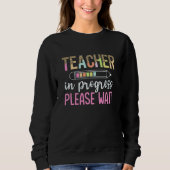 Teacher in Progress, Fun Future Teacher Gift Trui (Voorkant)