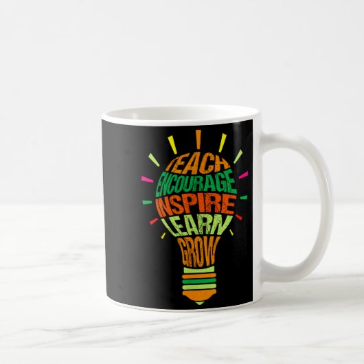 Teacher Insrational Definition Colorful Lightbulb Koffiemok (Rechts)