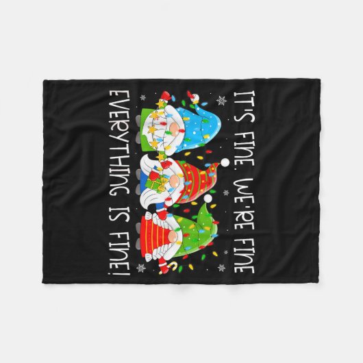 Teacher It's Fine We're Fine Everything Is Fine Gn Fleece Deken (Voorkant (Horizontaal))