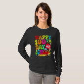 Teacher Kids Retro 100 Days Happy 100th Day Of Sch T-shirt (Voorkant volledig)