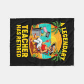 Teacher Legend Has Retired 2025 Happy Retirement P Fleece Deken (Voorkant (Horizontaal))