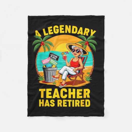 Teacher Legend Has Retired 2025 Happy Retirement P Fleece Deken (Voorkant)