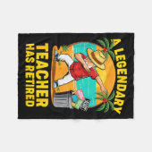 Teacher Legend Has Retired 2025 Happy Retirement P Fleece Deken (Voorkant (Horizontaal))