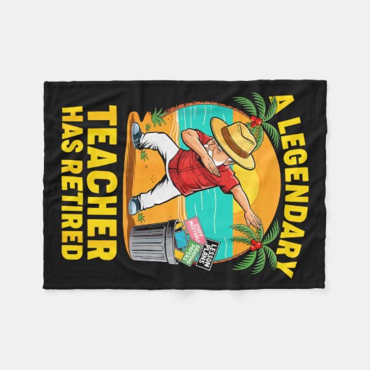 Teacher Legend Has Retired 2025 Happy Retirement P Fleece Deken (Voorkant (Horizontaal))