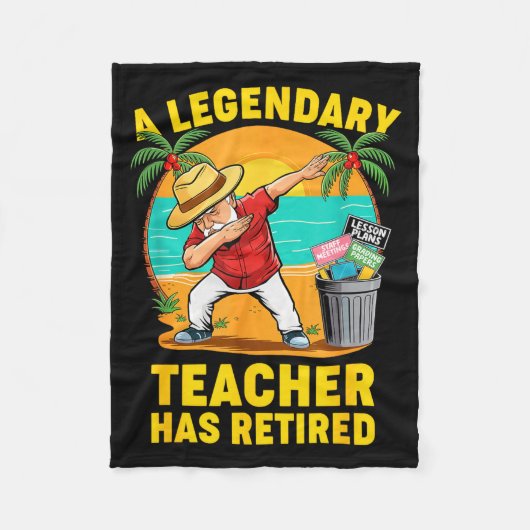 Teacher Legend Has Retired 2025 Happy Retirement P Fleece Deken (Voorkant)