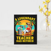 Teacher Legend Has Retired 2025 Happy Retirement P Kaart (Gele Bloem)