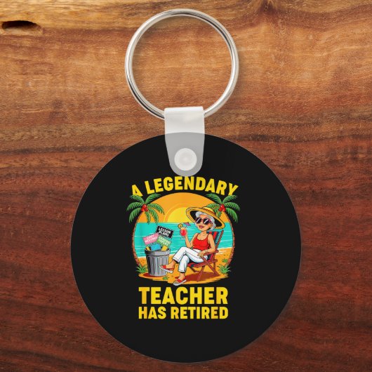 Teacher Legend Has Retired 2025 Happy Retirement P Sleutelhanger (Voorkant)