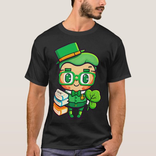 Teacher Leprechaun St Patricks Day Teacher T Shirt (Voorkant)
