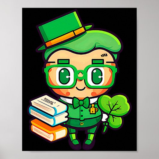 Teacher Leprechaun St Patricks Day Teacher T Shirt Poster (Voorkant)