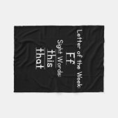 Teacher Letter Of The Week F Sight Words This That Fleece Deken (Voorkant (Horizontaal))
