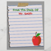 Teacher Letterhead Stationery (Voorkant)