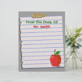 Teacher Letterhead Stationery (Staand voorkant)