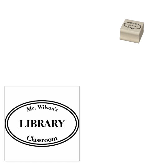 Teacher Library Boekstempel Rubberstempel (Gestempeld)