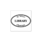 Teacher Library Boekstempel Rubberstempel (Afrduk)