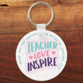 TEACHER LIEFT OP INSPIRE Persoonlijke cadeaus van Sleutelhanger (Voorkant)