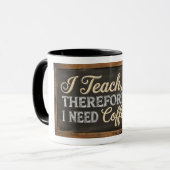 Teacher Life Chalkboard Coffee Mok (Voorkant links)