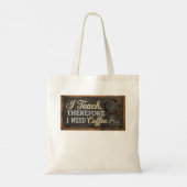 Teacher Life Chalkboard Coffee Tote Bag (Achterkant)