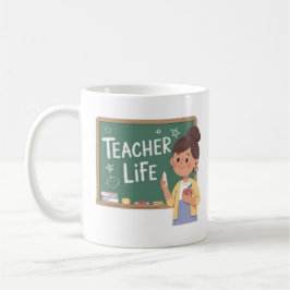 Teacher Life Cute Teacher Chalkboard Coffee Mug Te Koffiemok